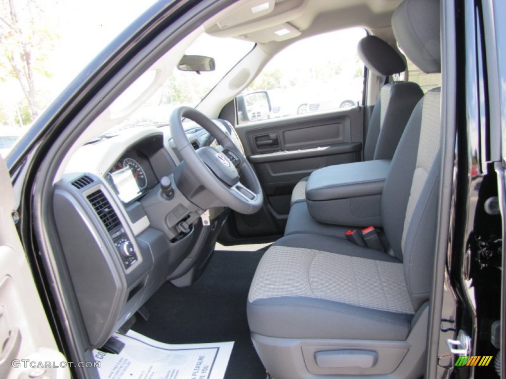 2012 Ram 1500 Express Quad Cab - Black / Dark Slate Gray/Medium Graystone photo #7