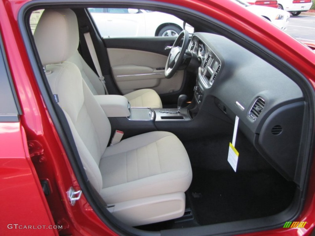 Black/Light Frost Beige Interior 2012 Dodge Charger SE Photo #54548184