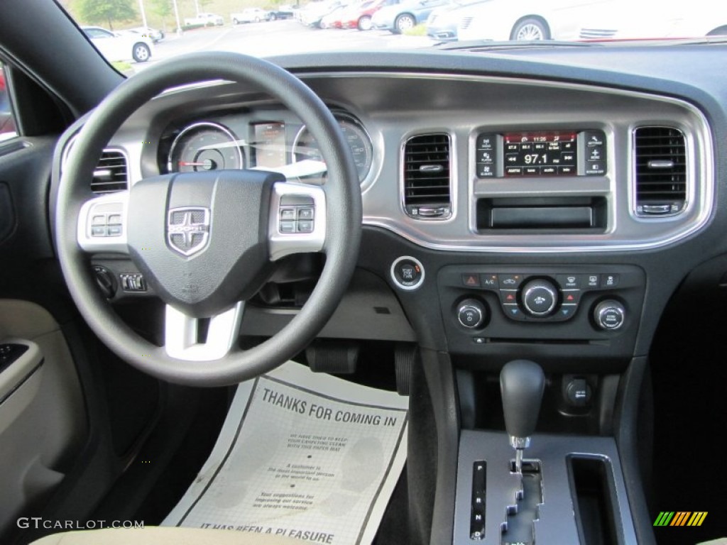 2012 Dodge Charger SE Black/Light Frost Beige Dashboard Photo #54548193