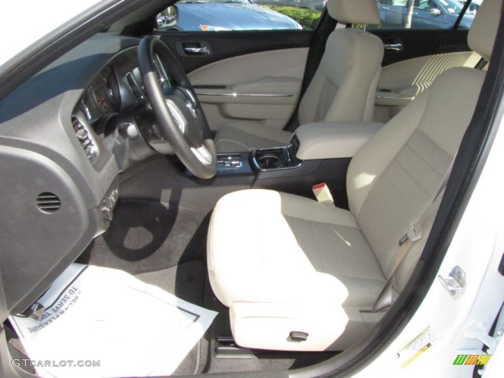 Black/Light Frost Beige Interior 2012 Dodge Charger SE Photo #54548277