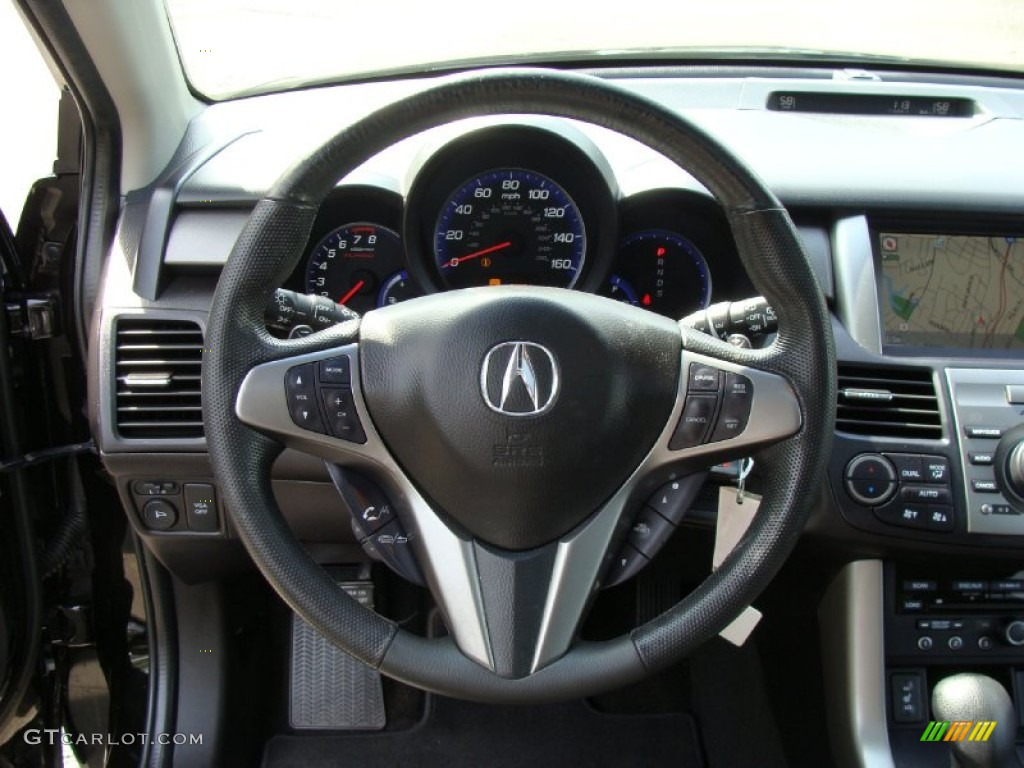 2010 Acura RDX SH-AWD Technology Ebony Steering Wheel Photo #54548279
