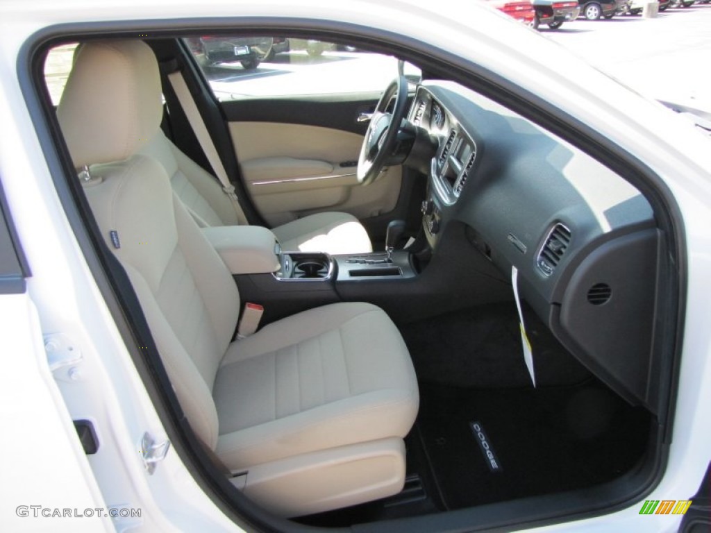 Black/Light Frost Beige Interior 2012 Dodge Charger SE Photo #54548295