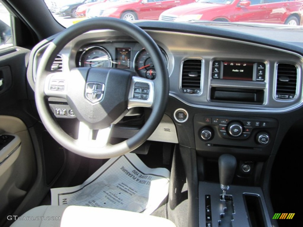 2012 Dodge Charger SE Black/Light Frost Beige Dashboard Photo #54548304