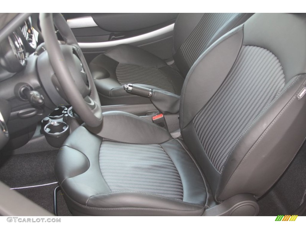 Punch Carbon Black Leather Interior 2012 Mini Cooper S Coupe Photo #54549054