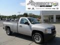 2008 Silver Birch Metallic Chevrolet Silverado 1500 Work Truck Regular Cab  photo #1