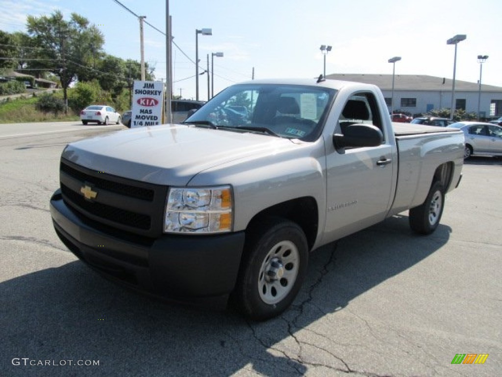 2008 Silverado 1500 Work Truck Regular Cab - Silver Birch Metallic / Dark Titanium photo #8