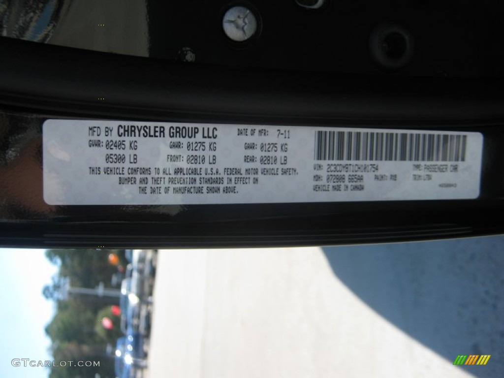 2012 Challenger Color Code PX8 for Pitch Black Photo #54552564
