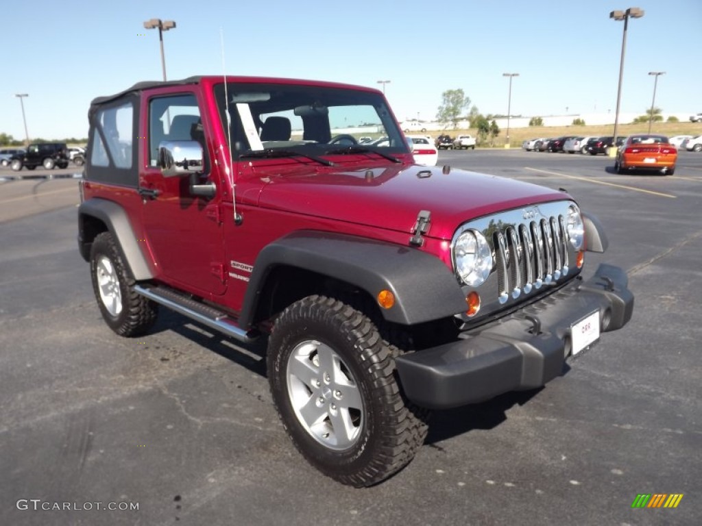 2011 Wrangler Sport S 4x4 - Deep Cherry Red Crystal Pearl / Black photo #3