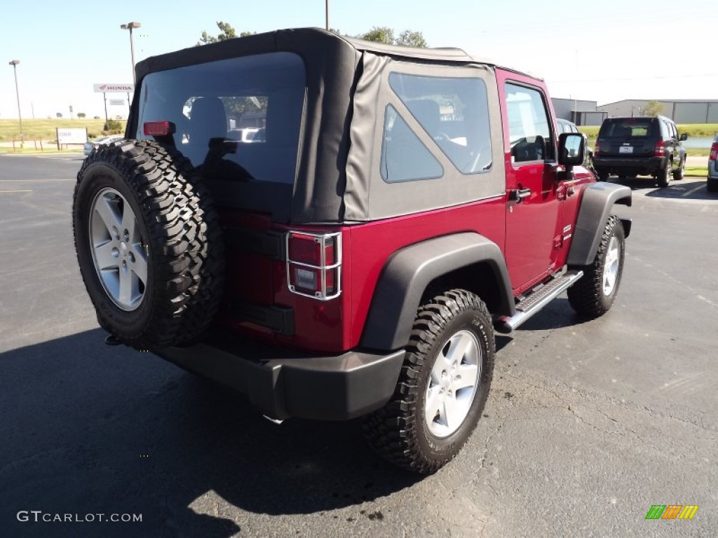 2011 Wrangler Sport S 4x4 - Deep Cherry Red Crystal Pearl / Black photo #5