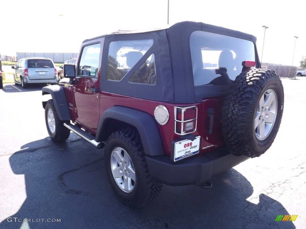 2011 Wrangler Sport S 4x4 - Deep Cherry Red Crystal Pearl / Black photo #7