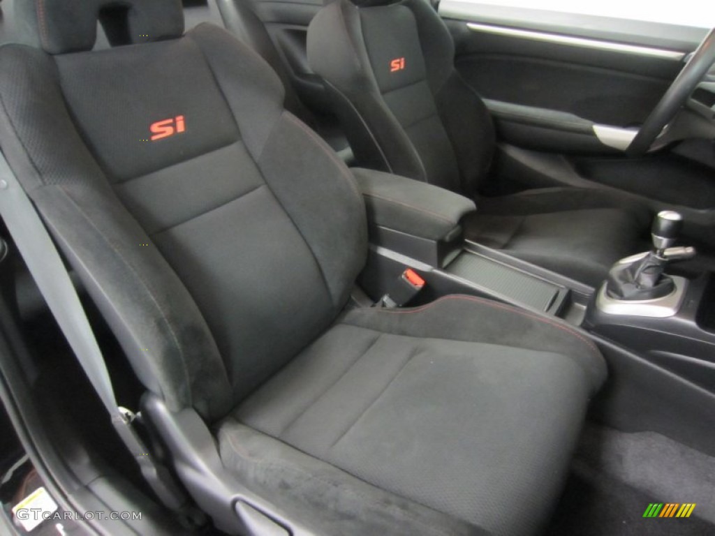 Black Interior 2007 Honda Civic Si Coupe Photo #54554427