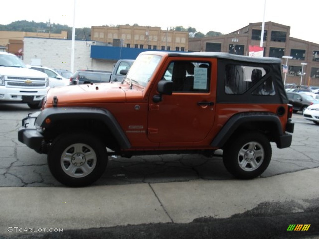 2011 Wrangler Sport 4x4 - Mango Tango Pearl / Black photo #5