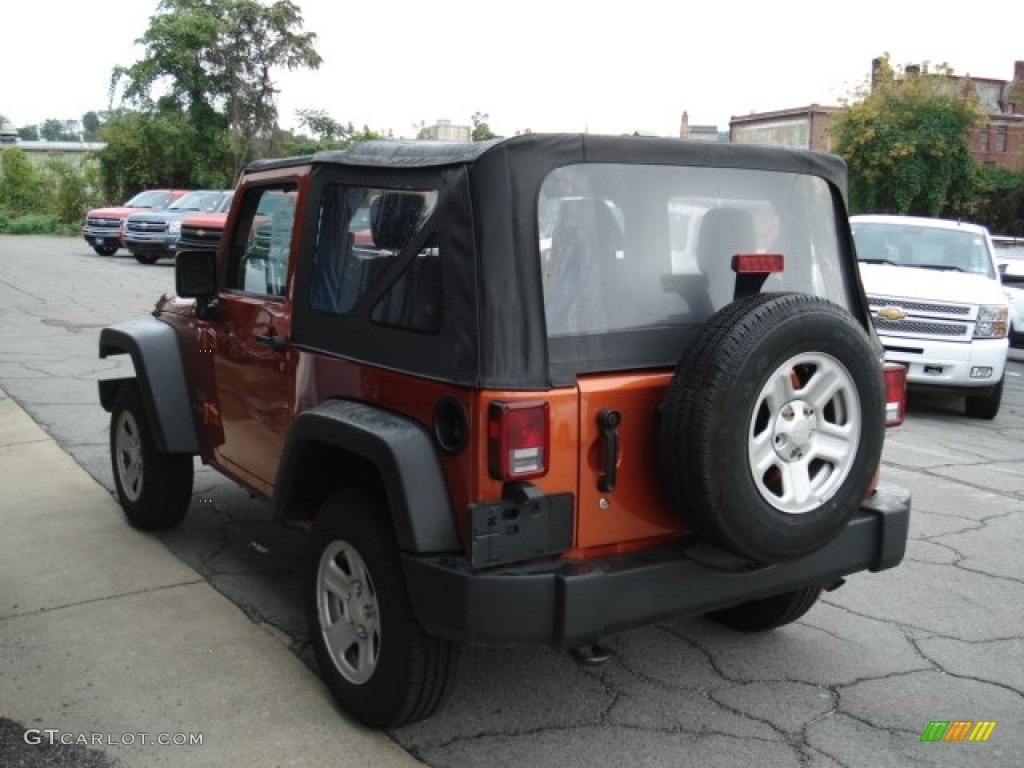 2011 Wrangler Sport 4x4 - Mango Tango Pearl / Black photo #6
