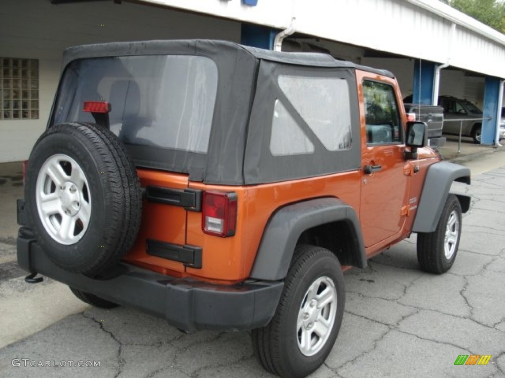 2011 Wrangler Sport 4x4 - Mango Tango Pearl / Black photo #8
