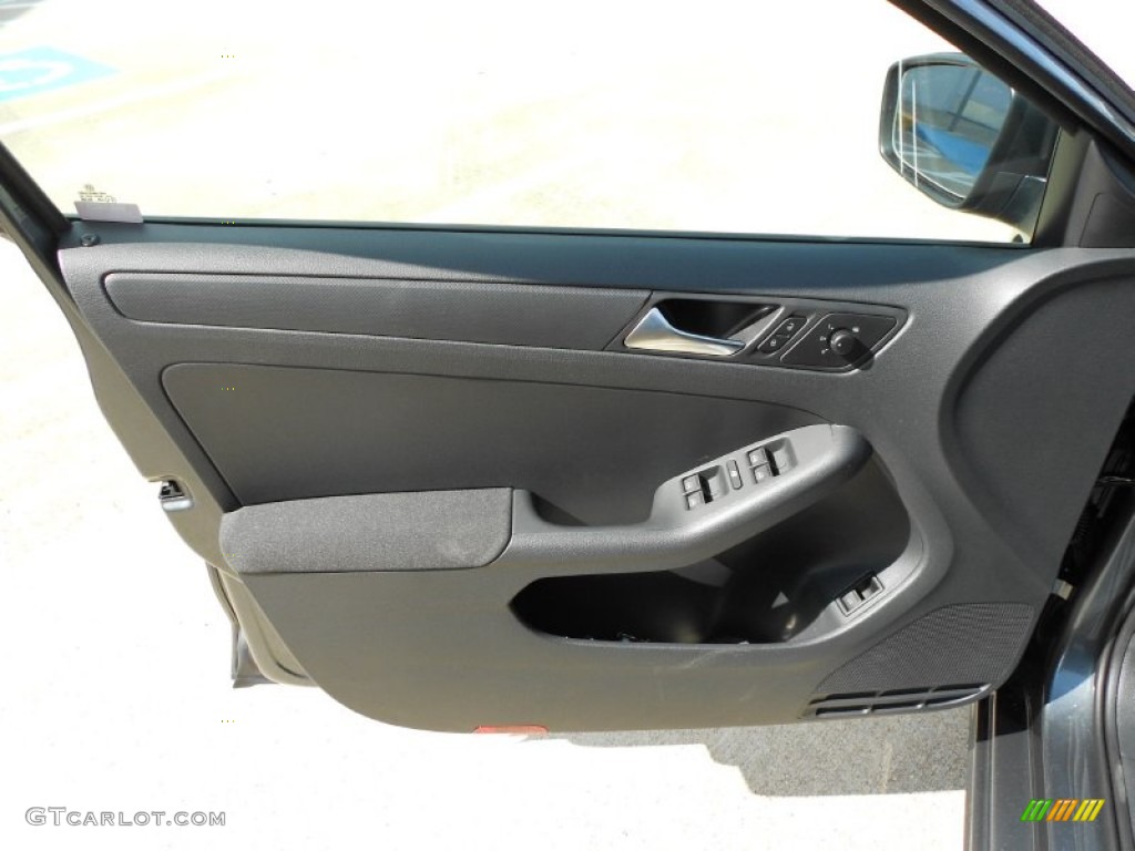 2012 Volkswagen Jetta S Sedan Titan Black Door Panel Photo #54555105