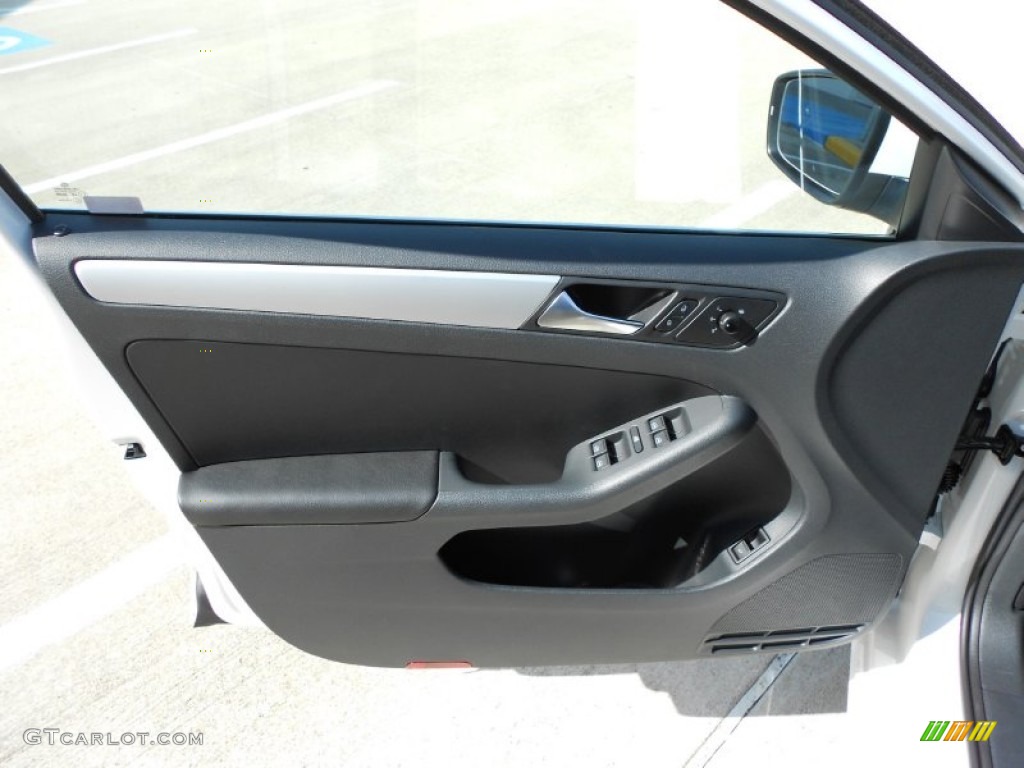 2012 Volkswagen Jetta SEL Sedan Titan Black Door Panel Photo #54555301