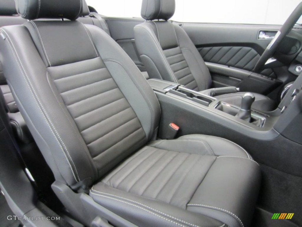 Charcoal Black Interior 2012 Ford Mustang GT Premium Convertible Photo #54555559