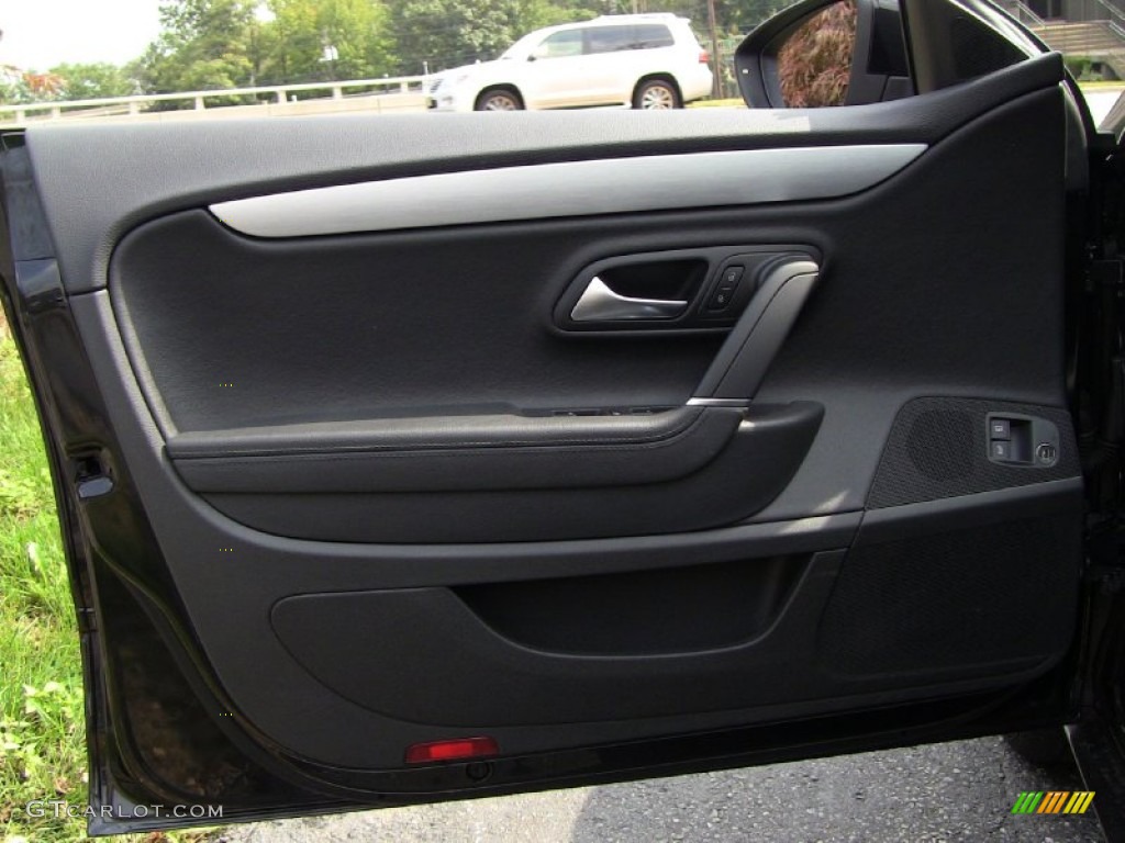 2010 Volkswagen CC Luxury Black Door Panel Photo #54556977