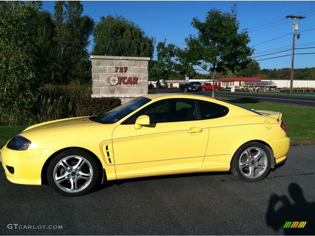 2006 Tiburon GT - Sunburst Yellow / Black photo #1