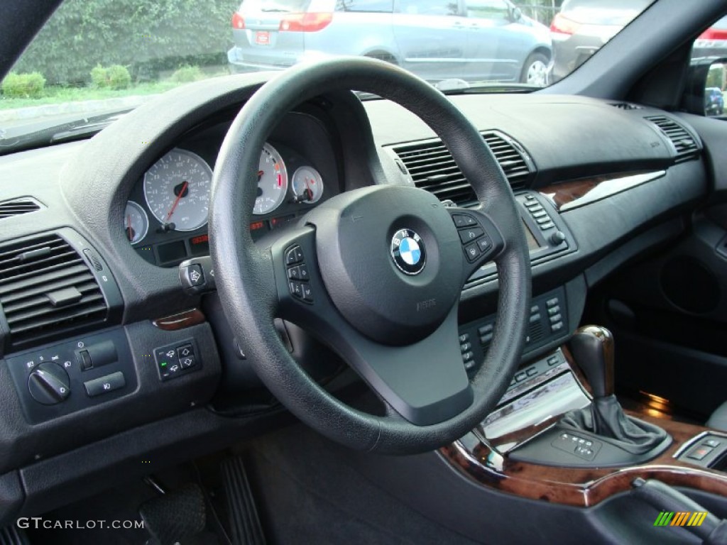 2006 BMW X5 4.8is Black Steering Wheel Photo #54557850