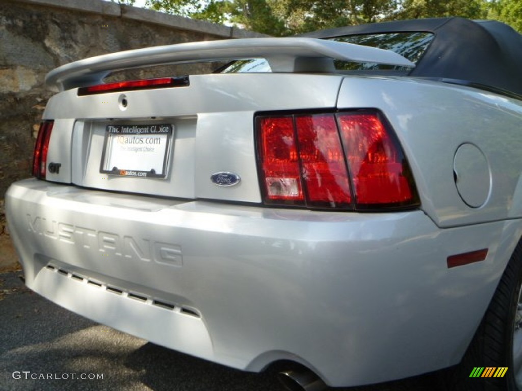 2002 Mustang GT Convertible - Satin Silver Metallic / Dark Charcoal photo #13