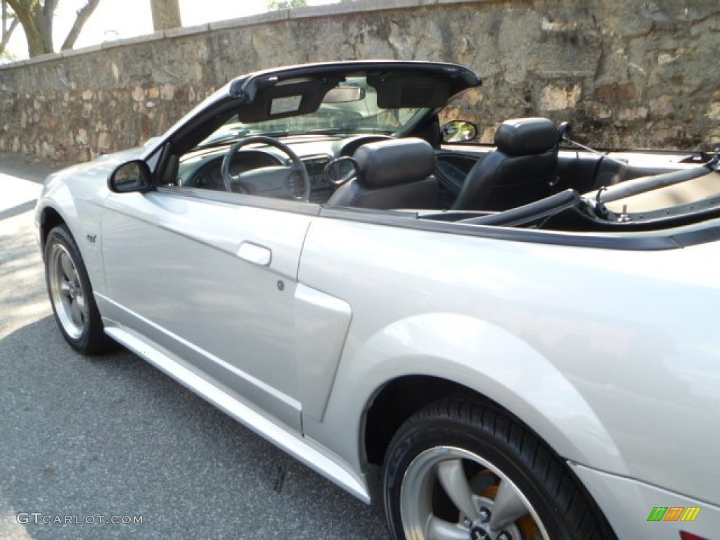 2002 Mustang GT Convertible - Satin Silver Metallic / Dark Charcoal photo #21