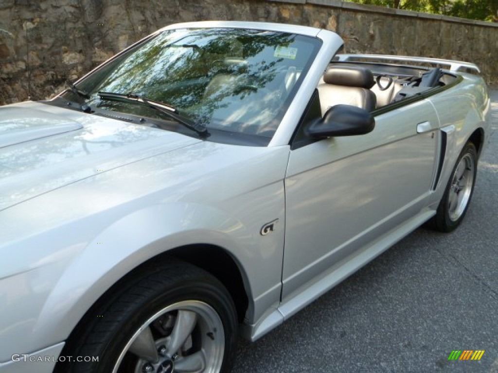 2002 Mustang GT Convertible - Satin Silver Metallic / Dark Charcoal photo #22