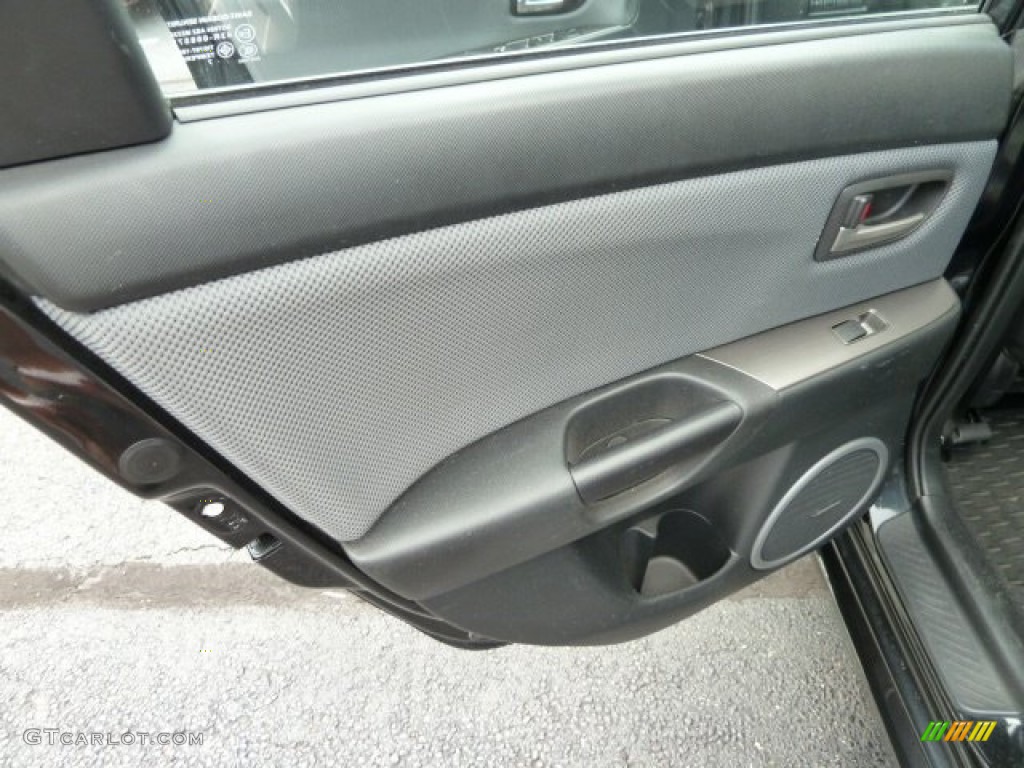 2008 Mazda MAZDA3 MAZDASPEED Grand Touring MAZDASPEED Gray/Black Door Panel Photo #54558603