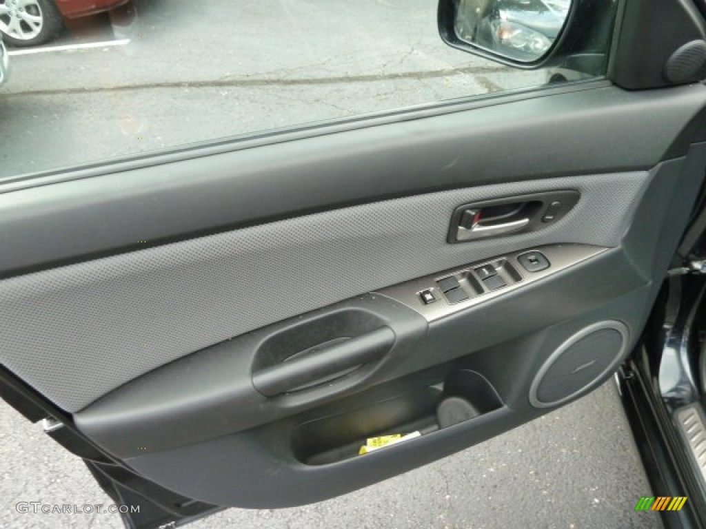 2008 Mazda MAZDA3 MAZDASPEED Grand Touring MAZDASPEED Gray/Black Door Panel Photo #54558612