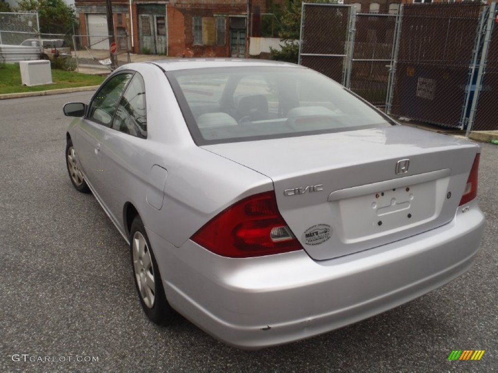 2002 Civic EX Coupe - Satin Silver Metallic / Black photo #5