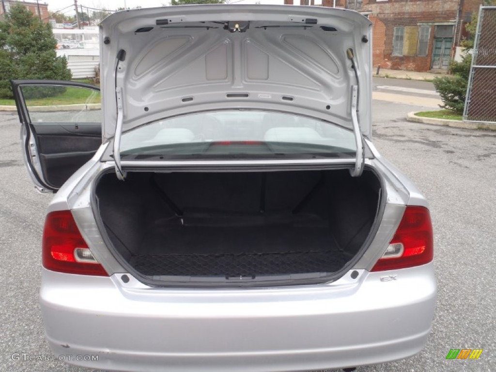 2002 Civic EX Coupe - Satin Silver Metallic / Black photo #11