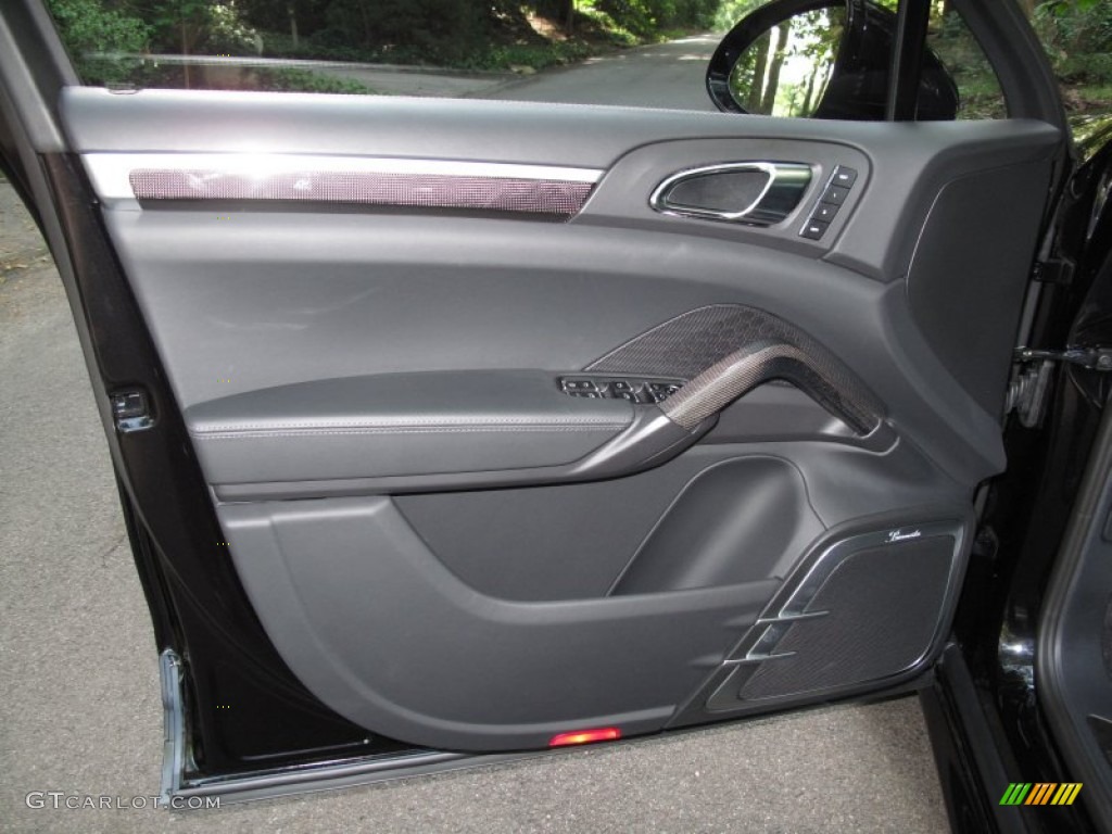 2012 Porsche Cayenne Turbo Black Door Panel Photo #54561675