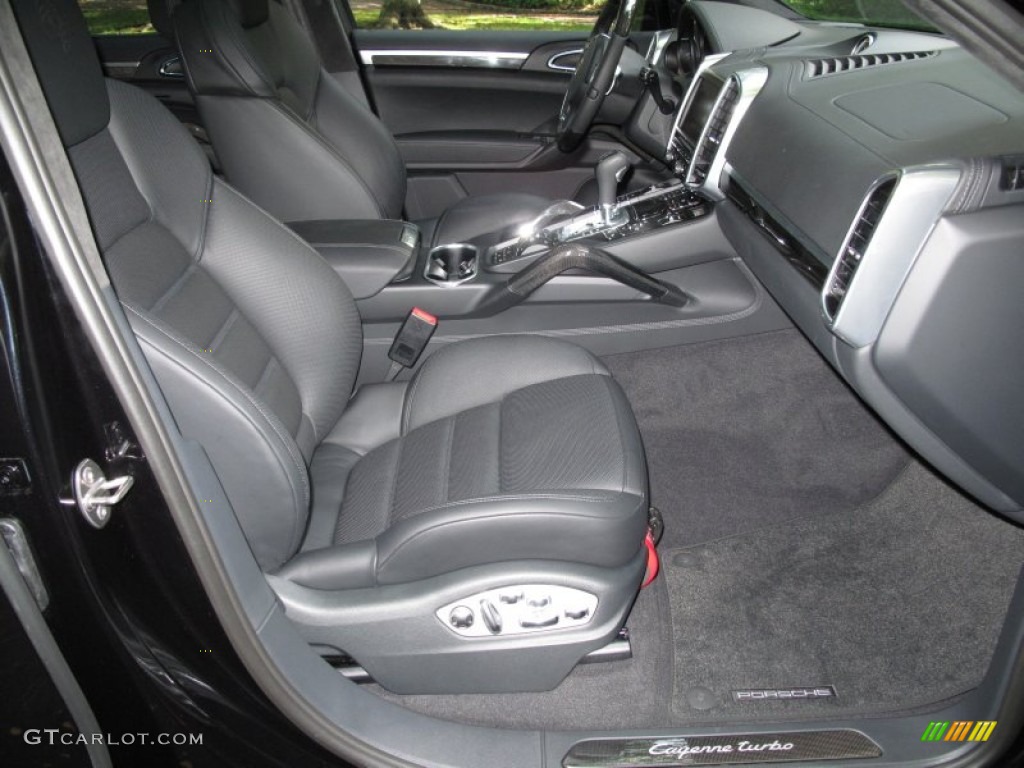 Black Interior 2012 Porsche Cayenne Turbo Photo #54561729