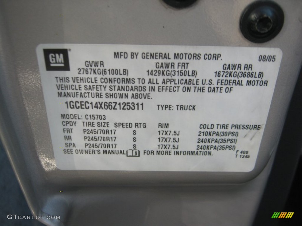 2006 Silverado 1500 LS Regular Cab - Silver Birch Metallic / Dark Charcoal photo #13