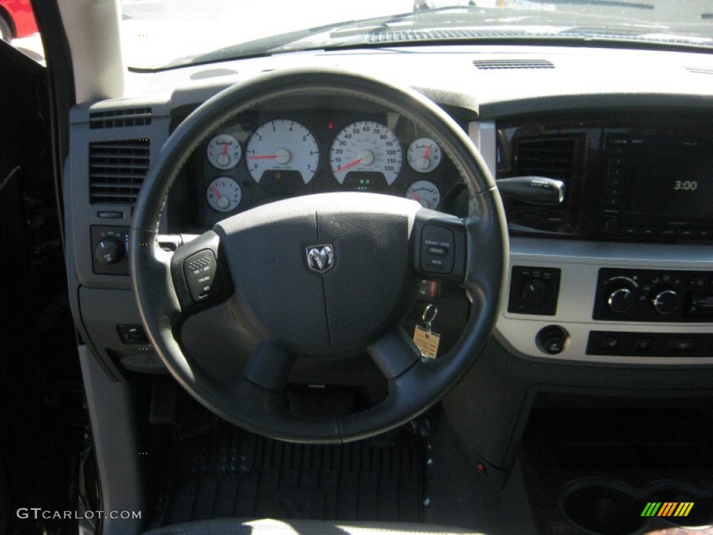 2008 Ram 1500 Laramie Quad Cab 4x4 - Brilliant Black Crystal Pearl / Medium Slate Gray photo #9