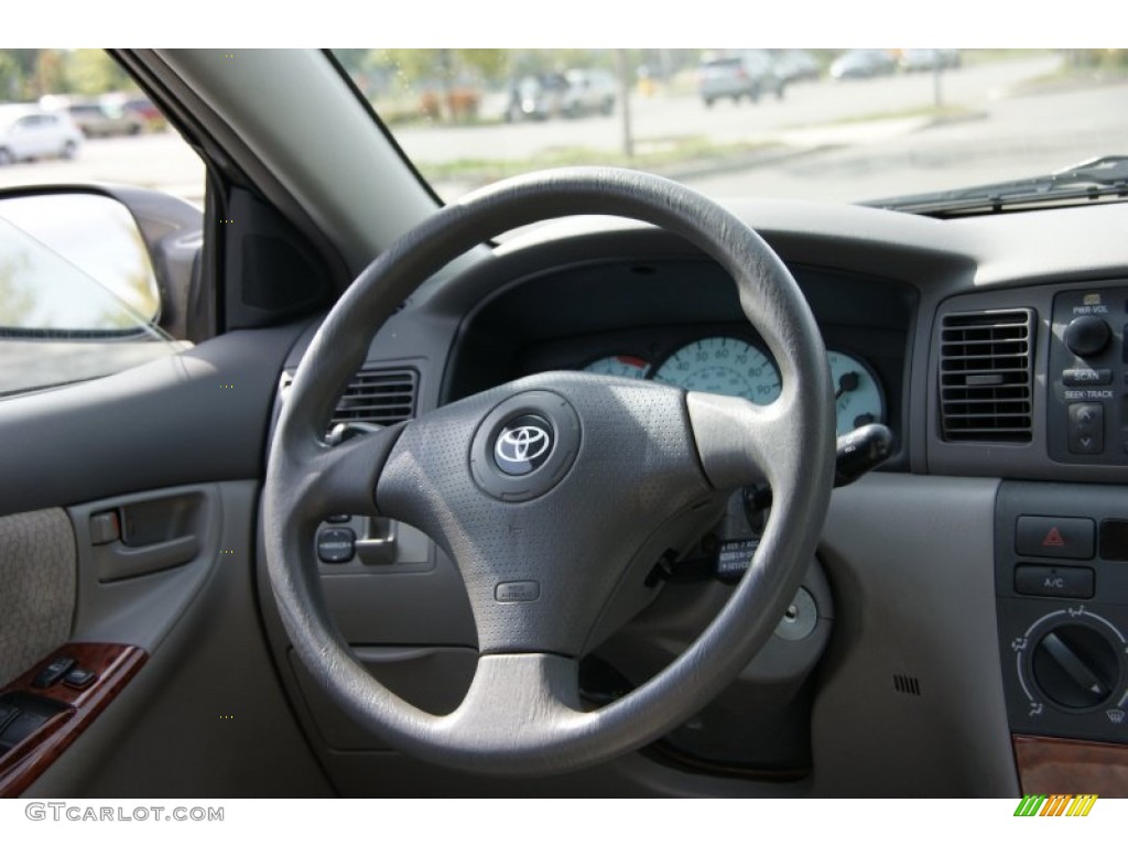 2004 Toyota Corolla LE Light Gray Steering Wheel Photo #54563883