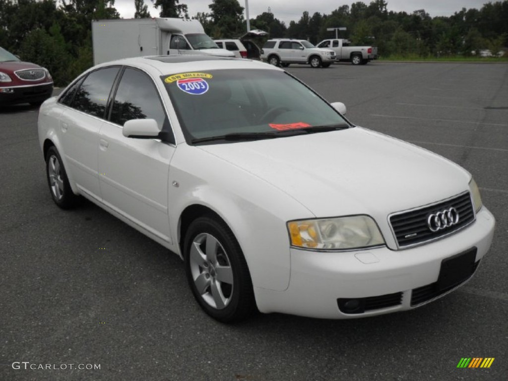 2003 A6 3.0 quattro Sedan - Polar White / Platinum photo #5