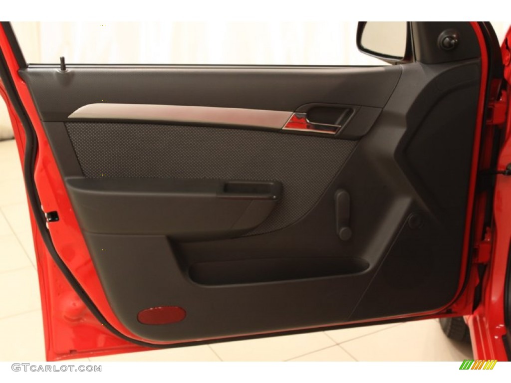 2010 Aveo LT Sedan - Victory Red / Charcoal photo #5