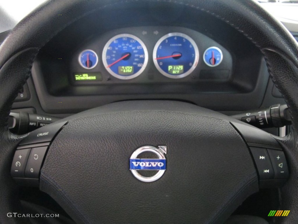 2006 Volvo S60 R AWD Nordkap Blue R Metallic Steering Wheel Photo #54568542