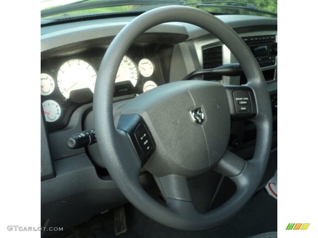 2008 Dodge Ram 1500 SLT Quad Cab 4x4 Medium Slate Gray Steering Wheel Photo #54568878