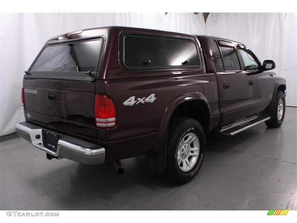 2004 Dakota SLT Quad Cab 4x4 - Deep Molten Red Pearl / Dark Slate Gray photo #4