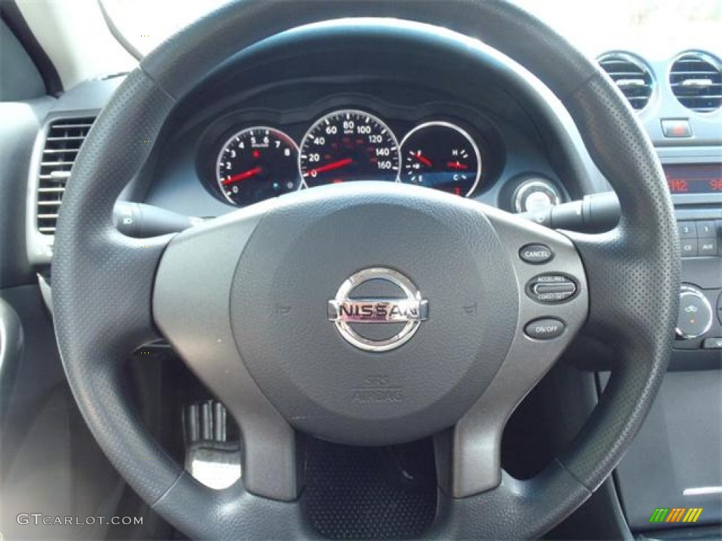 2012 Nissan Altima 2.5 S Coupe Charcoal Steering Wheel Photo #54571725