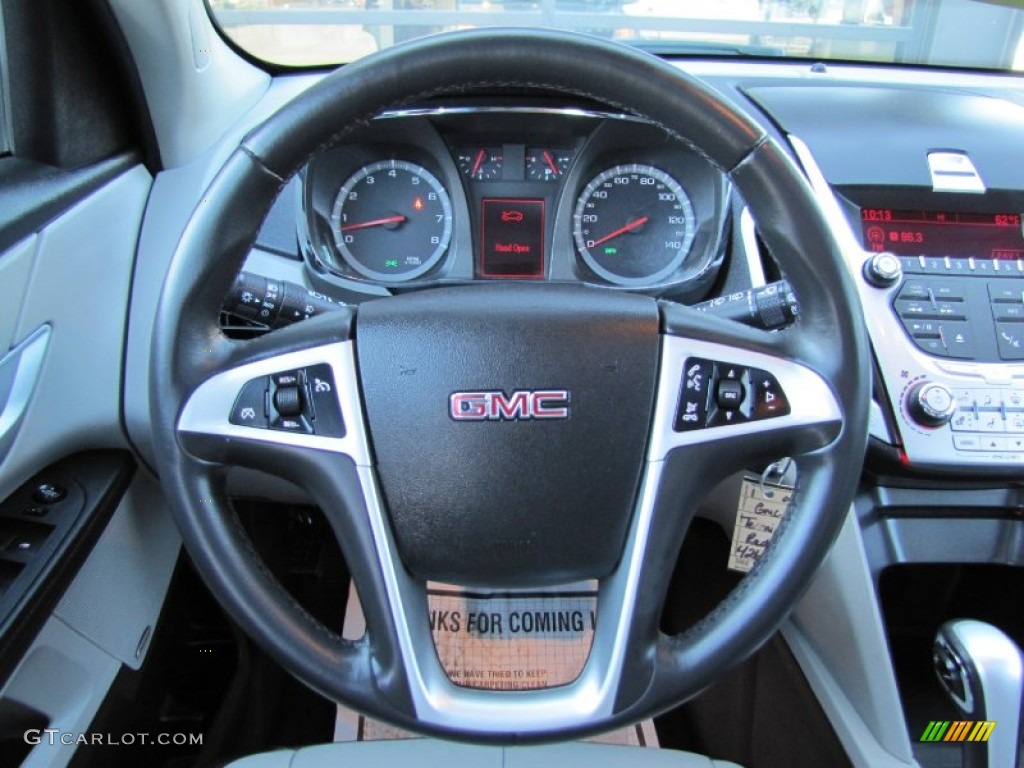 2010 GMC Terrain SLT AWD Light Titanium Steering Wheel Photo #54572389