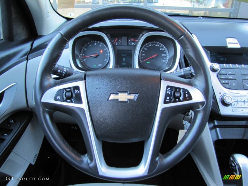 2011 Chevrolet Equinox LTZ AWD Light Titanium/Jet Black Steering Wheel Photo #54572703