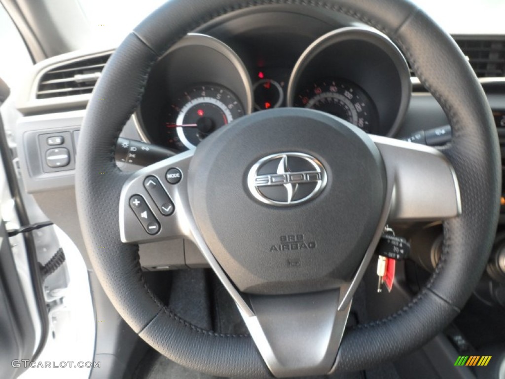 2012 Scion tC Standard tC Model Dark Charcoal Steering Wheel Photo #54573209