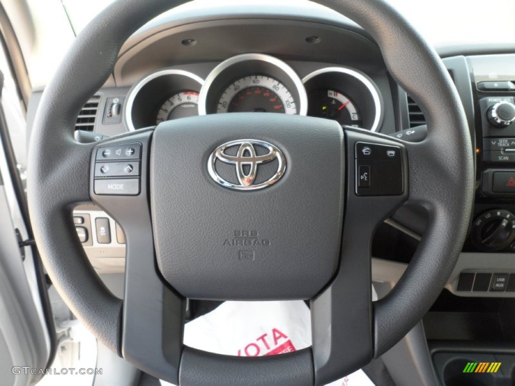 2012 Toyota Tacoma V6 Prerunner Double Cab Graphite Steering Wheel Photo #54573614