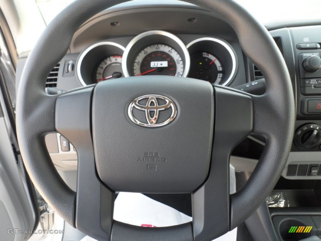 2012 Toyota Tacoma V6 Prerunner Access cab Graphite Steering Wheel Photo #54573825