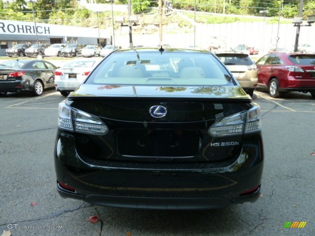 2011 HS 250h Hybrid Premium - Obsidian Black / Parchment/Brown Walnut photo #2