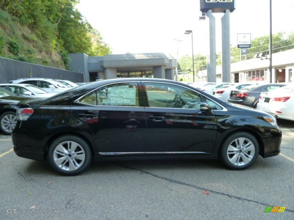 2011 HS 250h Hybrid Premium - Obsidian Black / Parchment/Brown Walnut photo #4