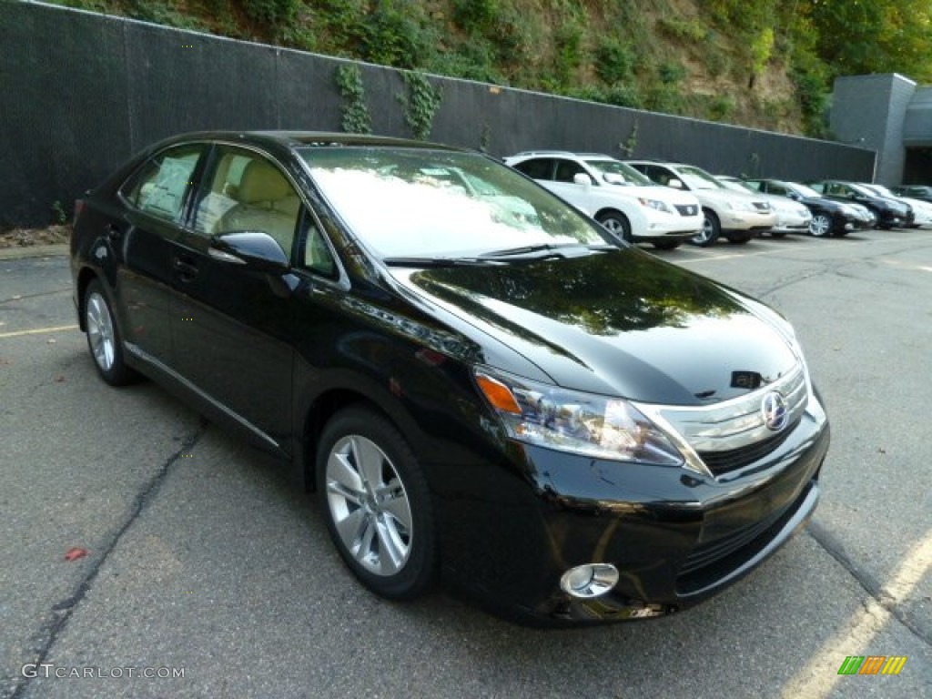 2011 HS 250h Hybrid Premium - Obsidian Black / Parchment/Brown Walnut photo #5